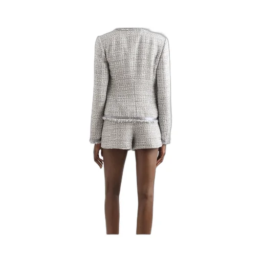 Single-Breasted Short Tweed Jacket