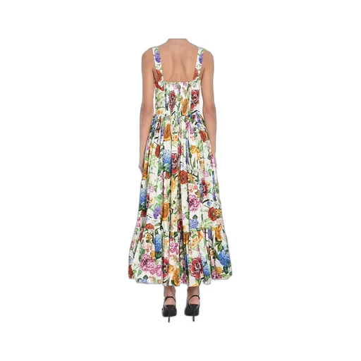 Floral Printed Sleeveless Midi Dress