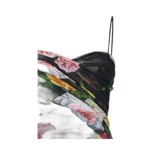 Floral Printed Spaghetti Strap Mini Dress