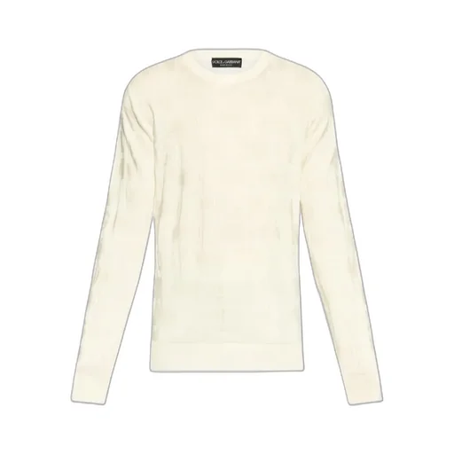 Monogram Jacquard Crewneck Knitted Jumper