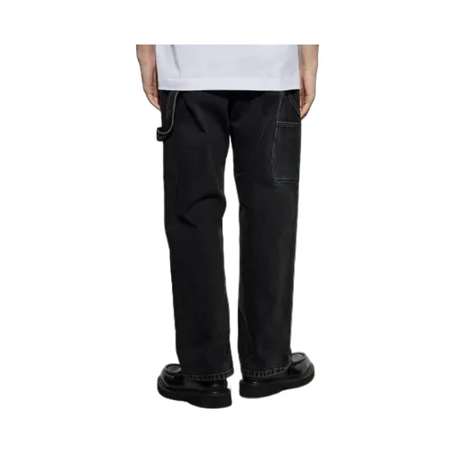 Logo Plaque Straight Leg Jeans