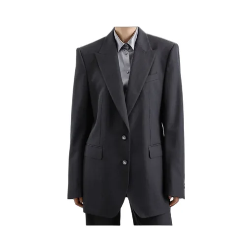 Single-Breasted Straight Hem Blazer