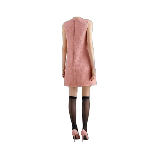 A-Line Floral Jacquard Mini Dress