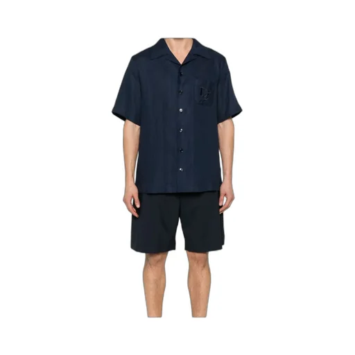 Dg Logo Embroidered Short-Sleeved Shirt