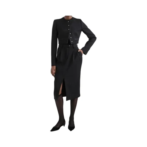 Calf-Length Pencil Skirt