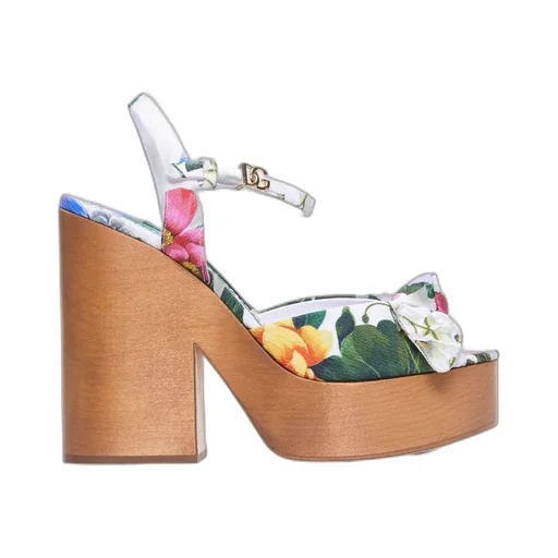 Floral Printed Platform Sandals