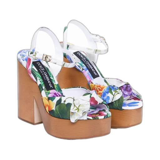 Floral Printed Platform Sandals