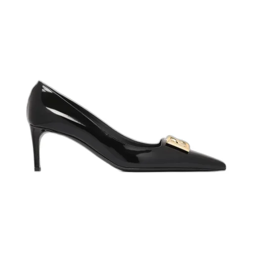 Logo Plaque Pointed Toe Pumps