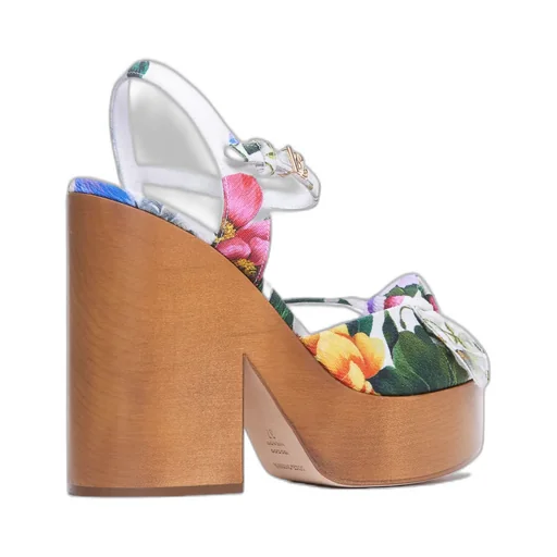 Floral Printed Platform Sandals