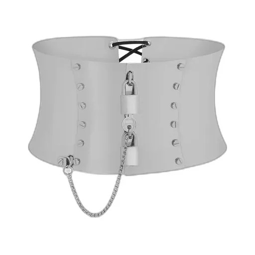 Padlock-Detail Metallic Belt