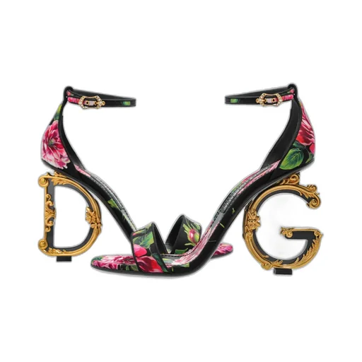 Floral Printed Heeled Sandals