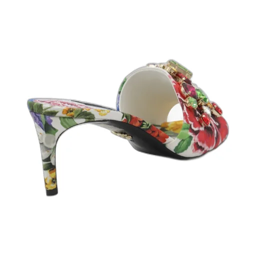 Floral Embellished Slip-On Mules