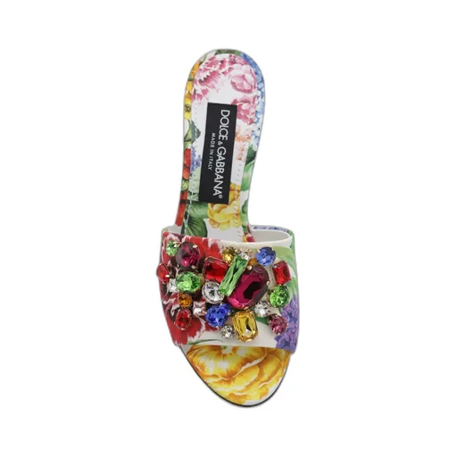 Floral Embellished Slip-On Mules