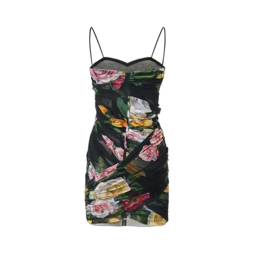 Floral Printed Spaghetti Strap Mini Dress
