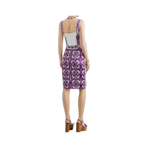 Majolica Printed Charmeuse Bustier Top