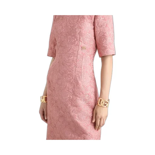 Floral Jacquard Midi Dress