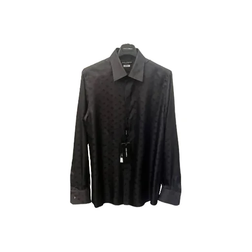 Logo-Pattern Silk Shirt