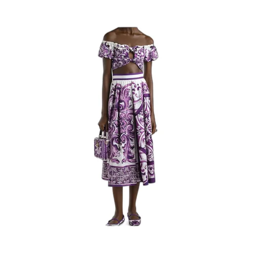 Majolica Printed Poplin Top