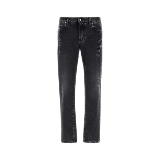 Straight Leg Distressed Jeans