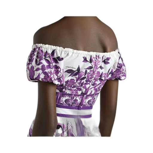 Majolica Printed Poplin Top