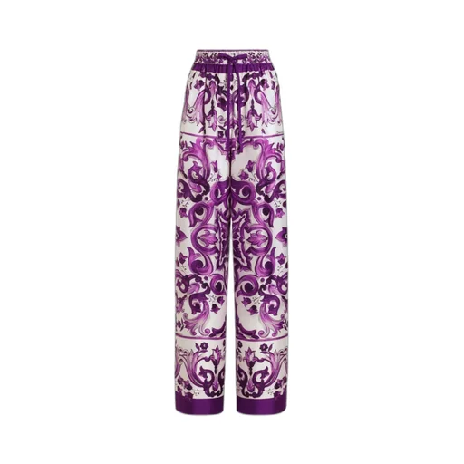 Majolica Printed Twill Trousers