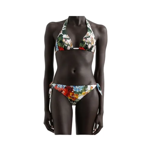 Floral Motif Two-Piece Swimsuit
