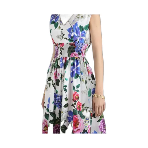 Floral Printed V-Neck Midi Dress