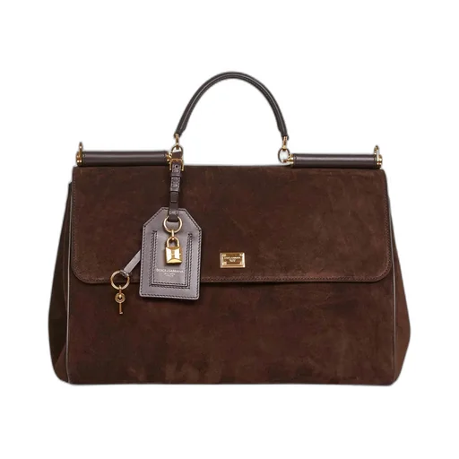 Logo Tag Top Handle Bag