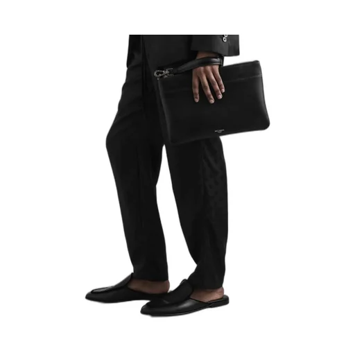 Wrist Strap Zipped Clutch Bag