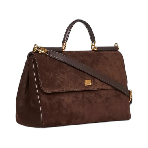 Logo Tag Top Handle Bag