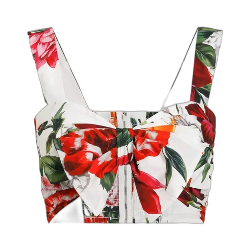 Floral-Print Crop Top