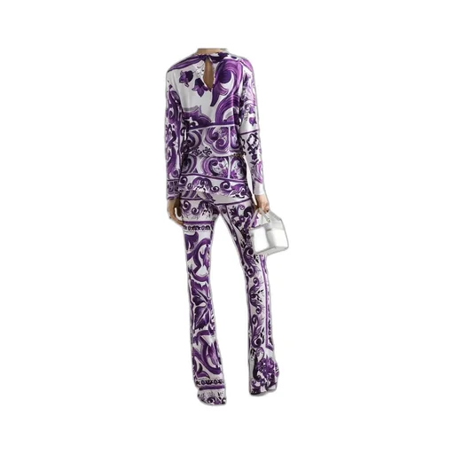 Majolica Printed Flared Trousers