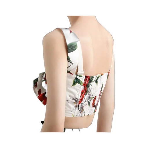 Floral-Print Crop Top