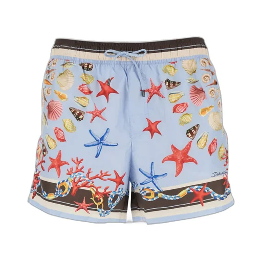 Shell-Print Short Swim Shorts