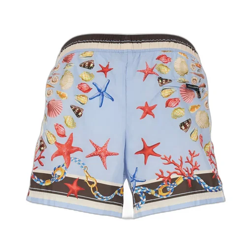Shell-Print Short Swim Shorts
