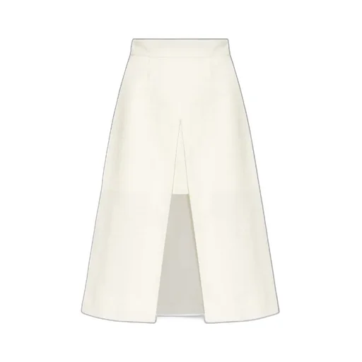 Front Slit Midi Skirt