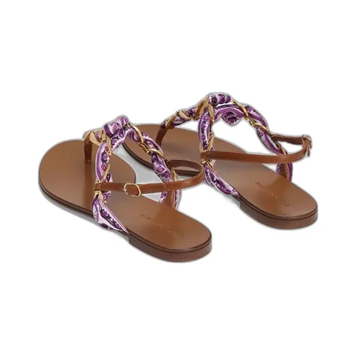 Majolica Printed Twill Flip-Flops