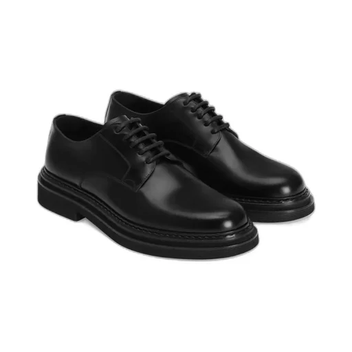Round Toe Lace-Up Derby Shoes