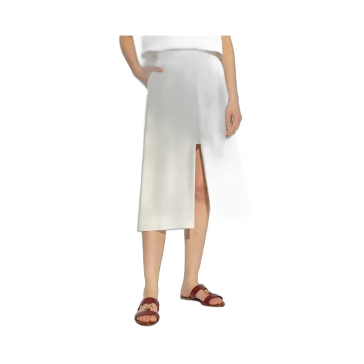 Front Slit Midi Skirt