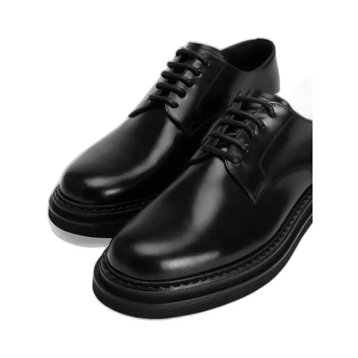 Round Toe Lace-Up Derby Shoes