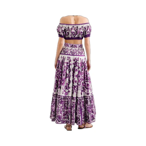 Majolica Printed Midi Skirt