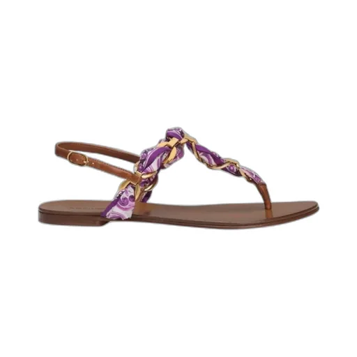 Majolica Printed Twill Flip-Flops