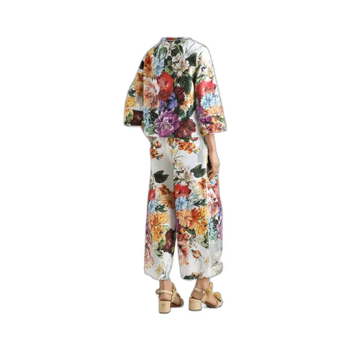 Floral Printed Cropped Trousers