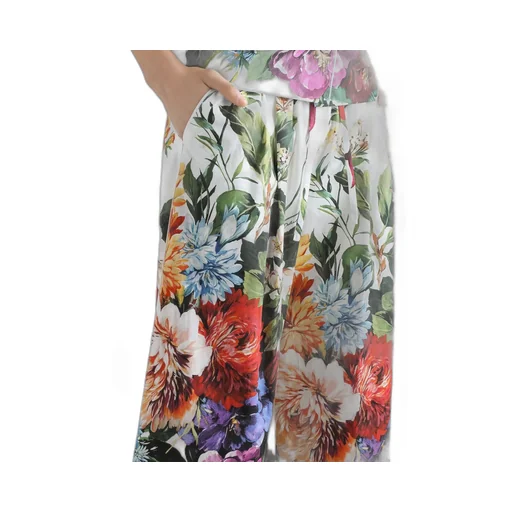 Floral Printed Cropped Trousers