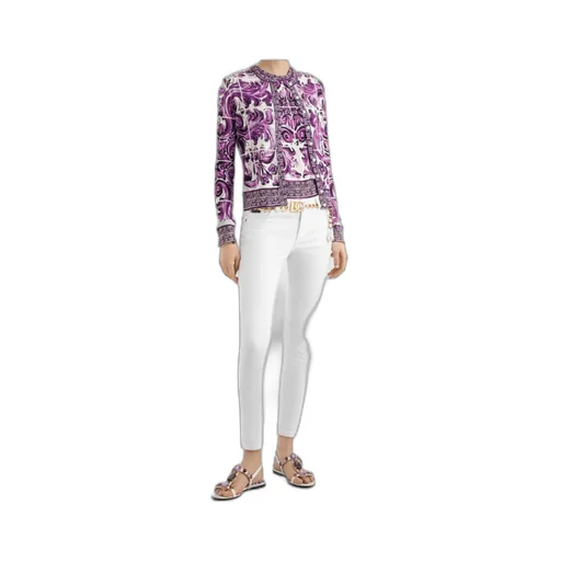 Majolica Printed Cardigan