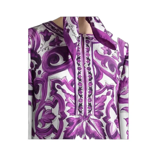 Graphic Printed Long-Sleeved Dress