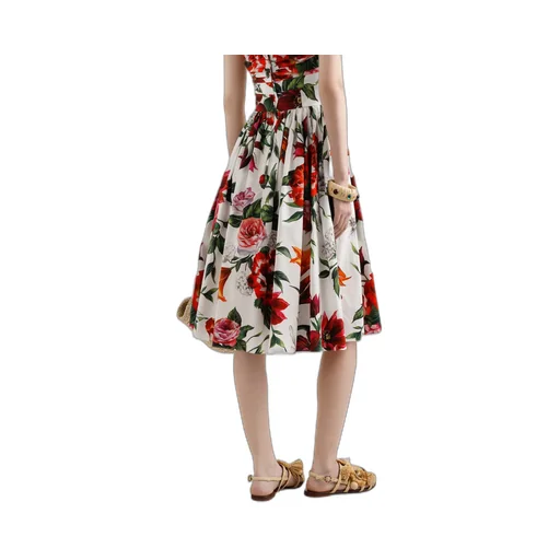 Floral Printed Sleeveless Midi Dress