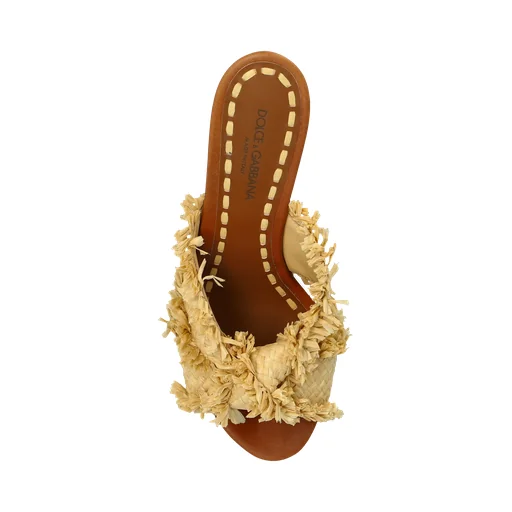 Frayed Wedge Sandals