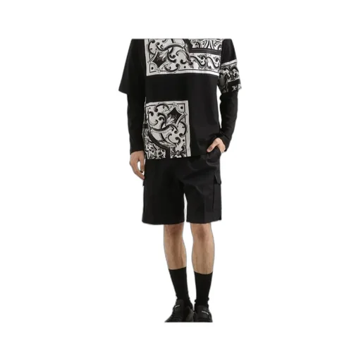 Pleated Cargo Shorts