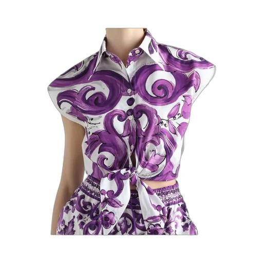 Majolica Printed Poplin Shirt